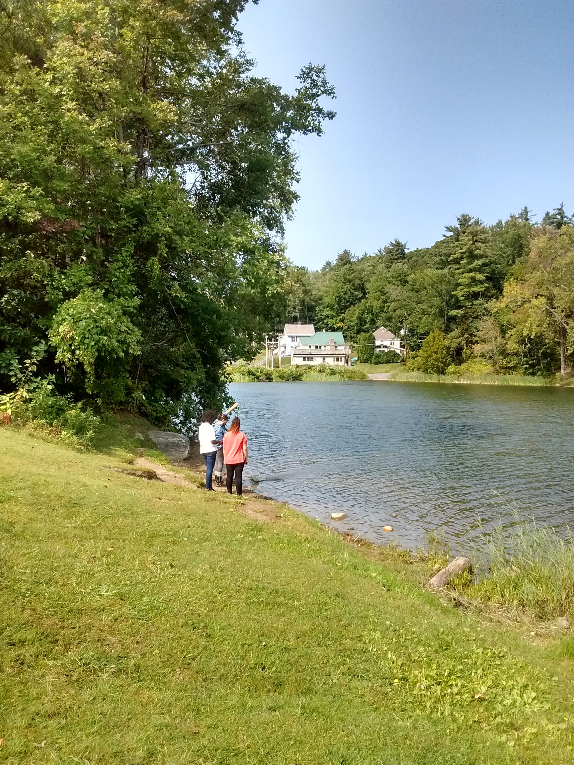 MCLA students kayak at Windsor Lake in North Adams.