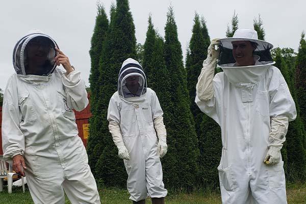 Three MCLA student beekeepers