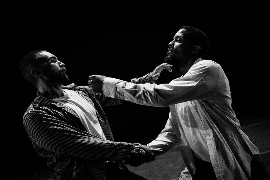 MCLA Baye and Asa performers showing emotion.