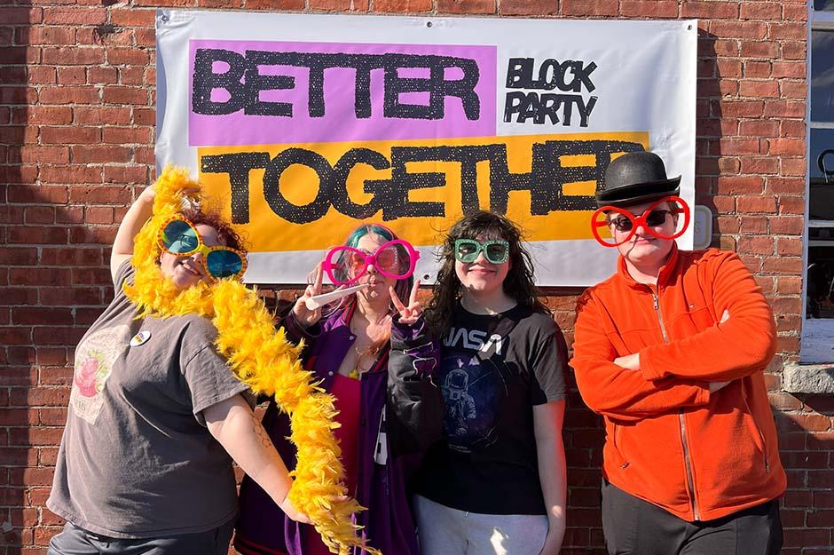 MCLA "Better Together" block party four friends