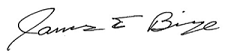 President Birge's signature