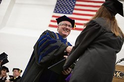 Dr. Birge with graduating student