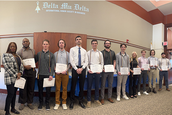MCLA Delta Mu Delta members