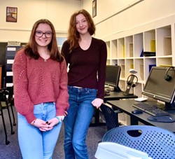 Two Education Students in the Technology Lab