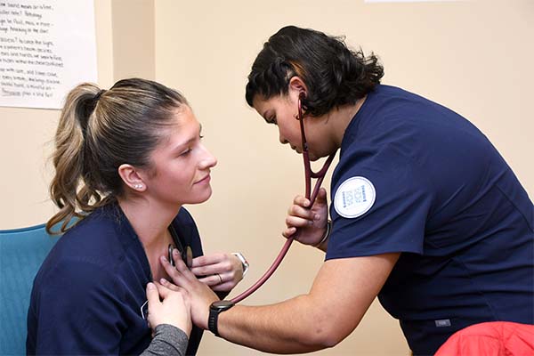 MCLA nursing students training