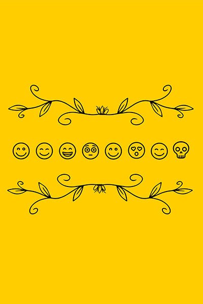 Graphic of emojis