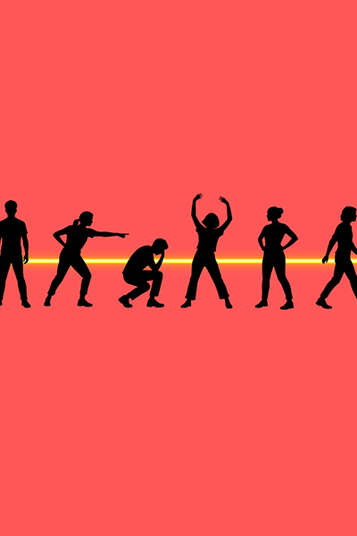 Graphic humans in different poses