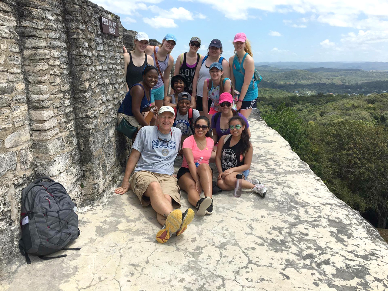 Faculty and students in Belize