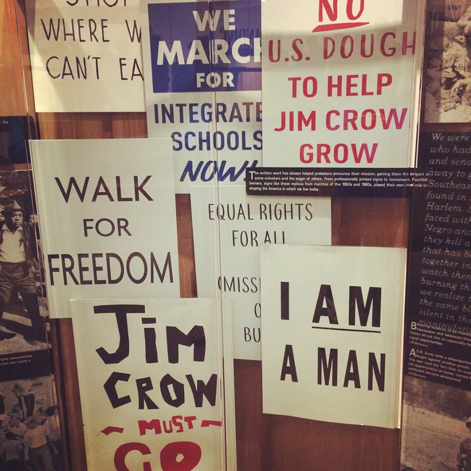 Protest signs from the March on Washington