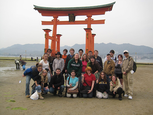 The shrine torii gate in Miyajima