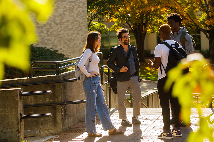 Students talking to eachother.