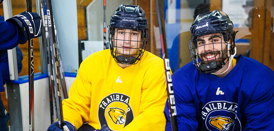 MCLA hockey players