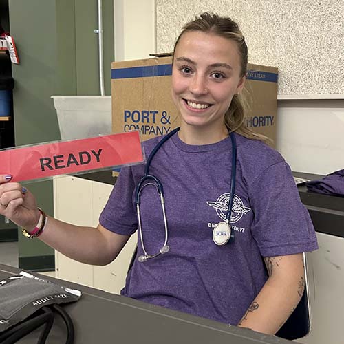 MCLA nursing student