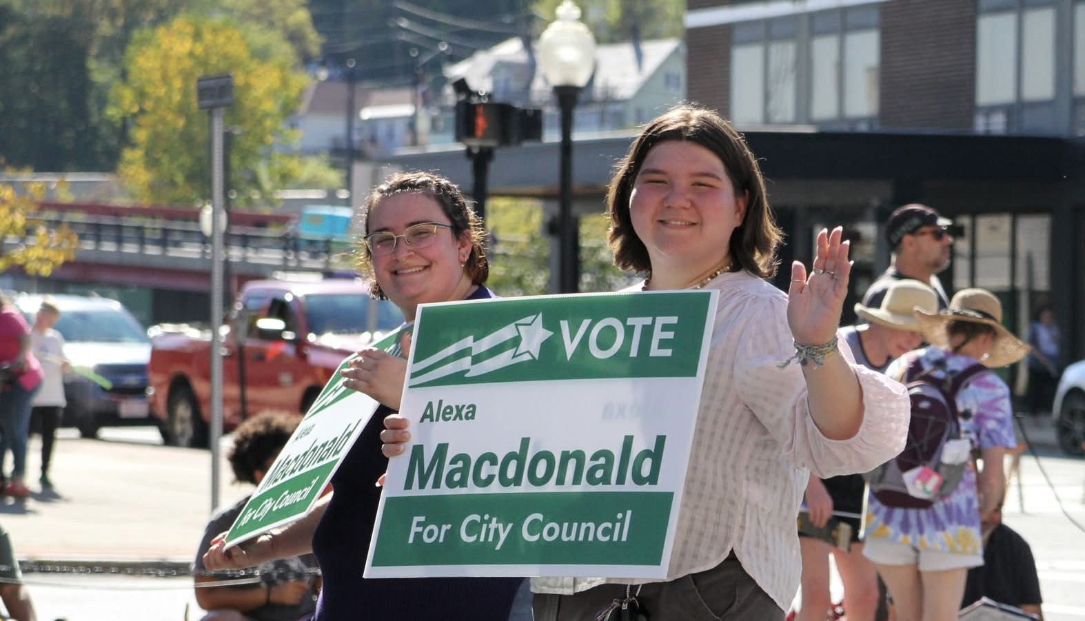 Alexa MacDonald waving