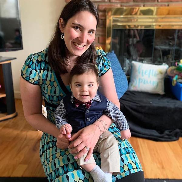 Sara Luciani and son