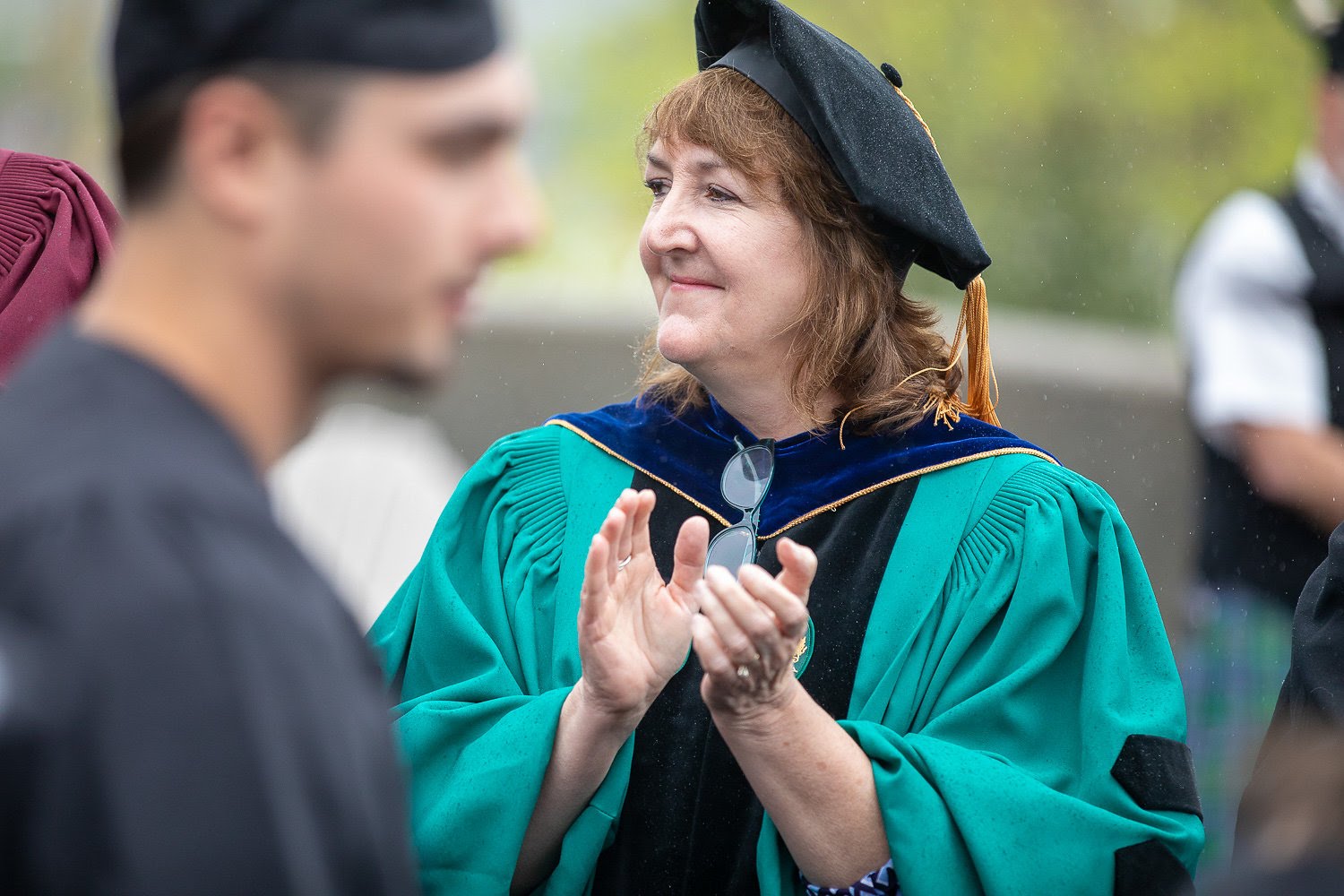 Lisa Donovan at MCLA Commencement in 2018