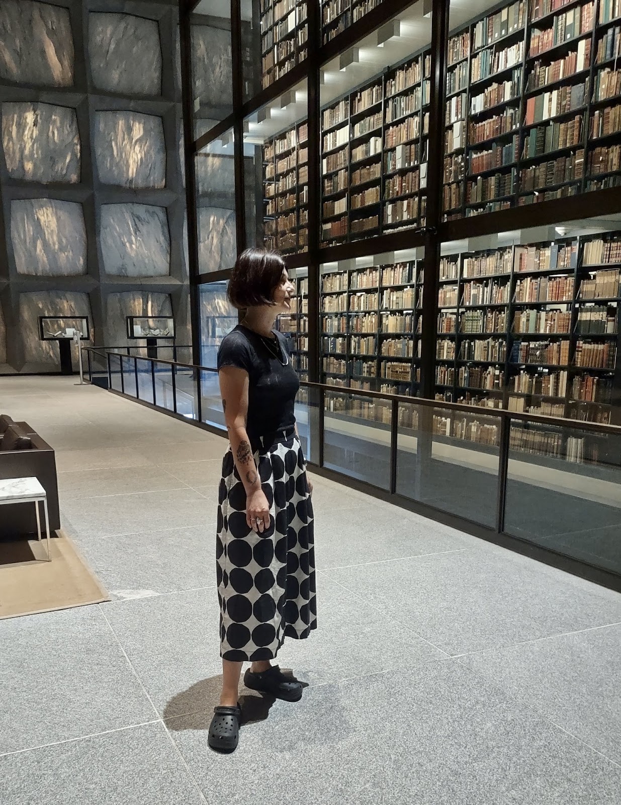 Dr. Victoria Papa at the Beinecke Rare Book and Manuscript Library