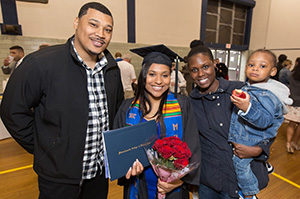 Student with family