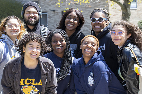 group of student smiling for the camera