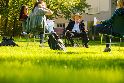 Class on the quad