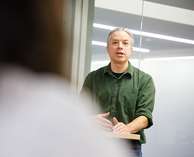 Professor in classroom